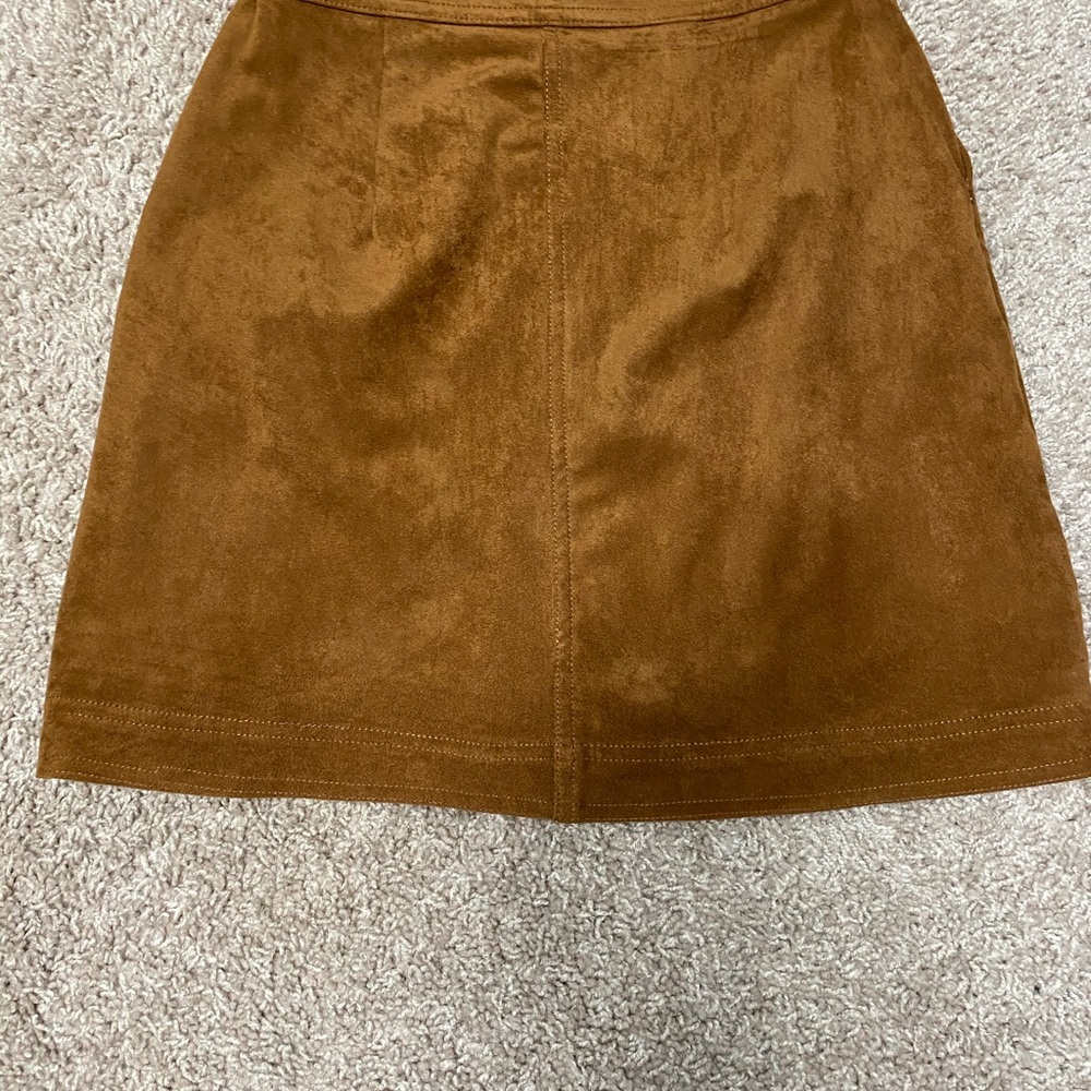 Abercrombie & Fitch light brown suede skirt